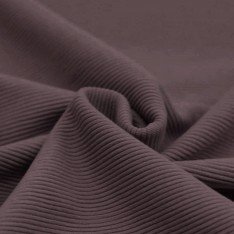 Ottoman Rib Jersey Fabric Dark Mauve