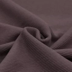 Tissu Jersey Ottoman Côte Mauve Foncé