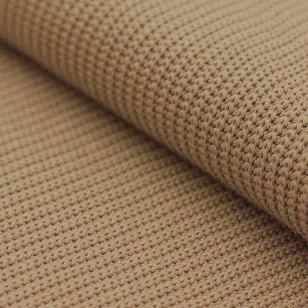 Big Knit Fabric Cacao - Chunky Knit Fabric per Metre Big Knit Fabric Cacao - (Deco Fabrics)