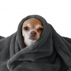 Tissu Polaire Wellness Gris Foncé