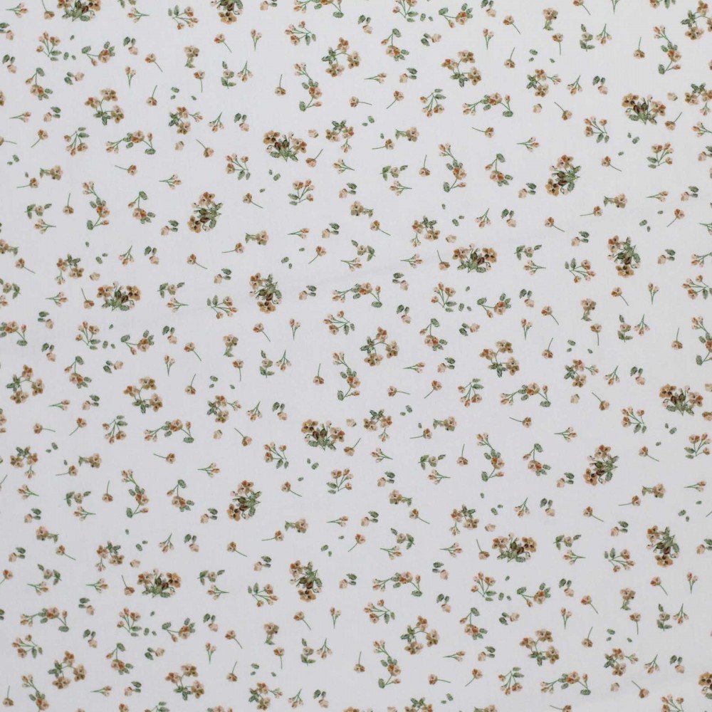 Cotton Poplin Digital Print - Beauty Flower Ecru Cotton Poplin Digital Print - Beauty Flower Ecru