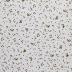 Popeline De Coton Impression Numérique - Fleur De Beauté Écru
