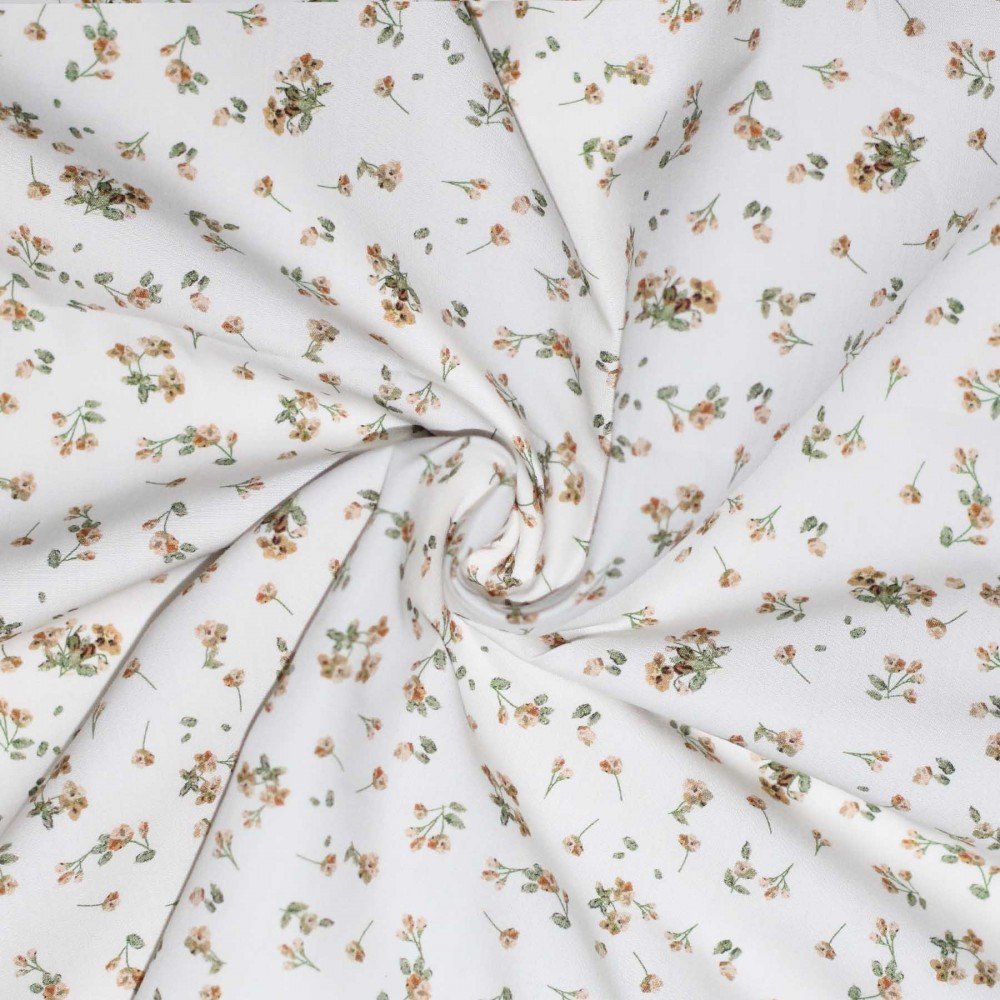 Cotton Poplin Digital Print - Beauty Flower Ecru Cotton Poplin Digital Print - Beauty Flower Ecru