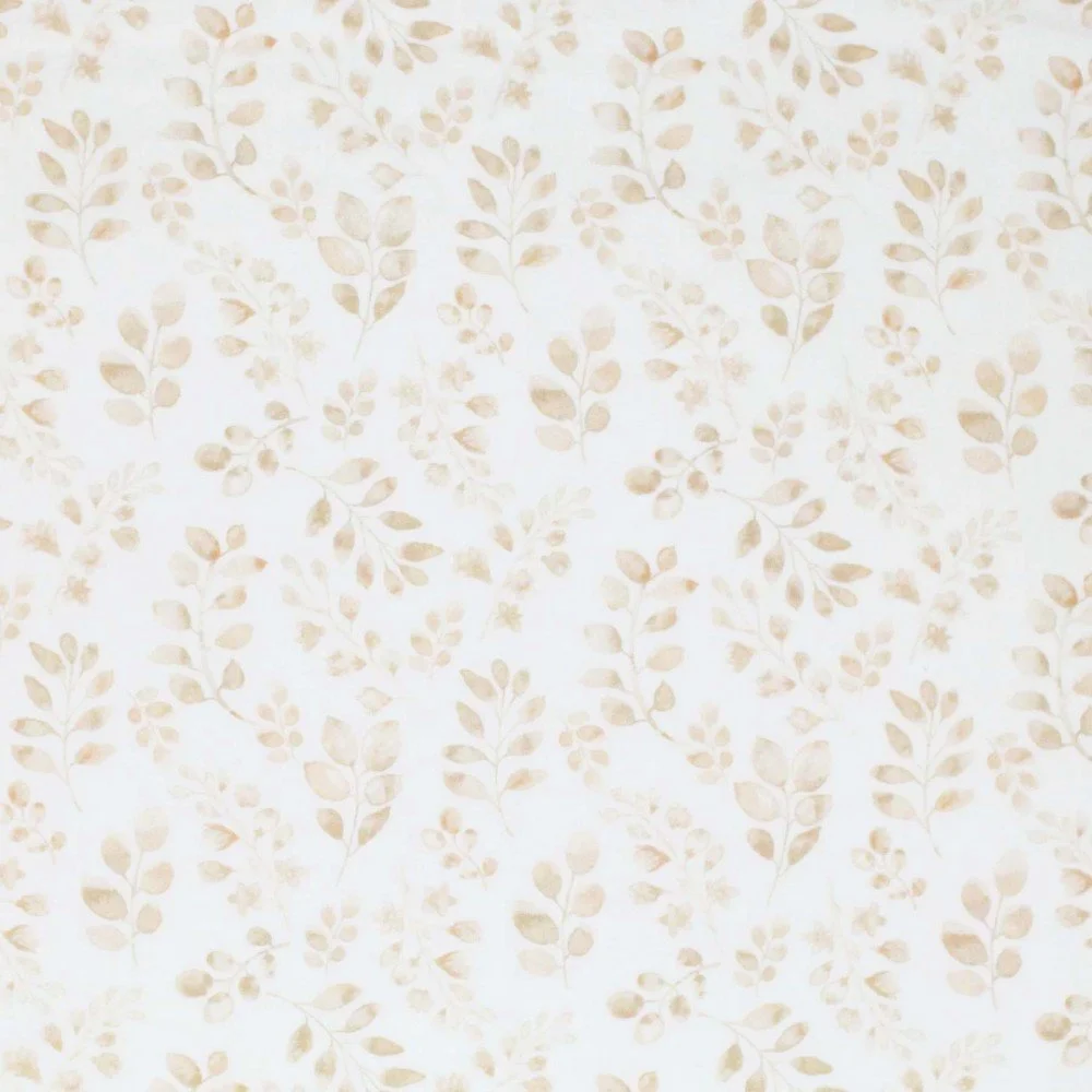 Poplin Katoen Digitale Print - Beige Bladeren Poplin Katoen Digitale Print - Beige Bladeren - (Katoenen Poplin Bedrukt )
