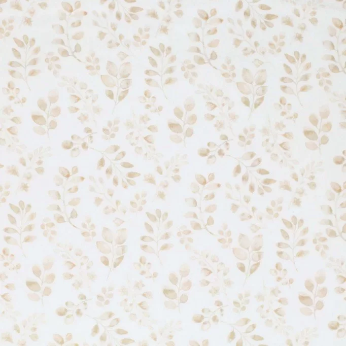 Cotton Poplin Digital Print - Beige Leaves Cotton Poplin Digital Print - Beige Leaves - (Cotton Poplin Printed)
