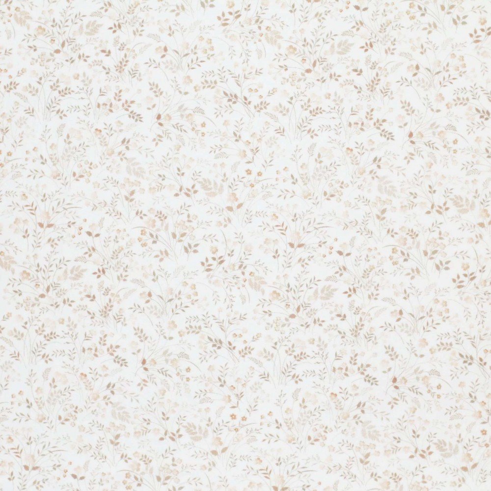 Cotton Poplin Digital Print - Beige Wildflower Cotton Poplin Digital Print - Beige Wildflower