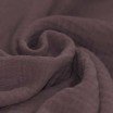 Tissu Double Gaze De Coton Mauve Foncé - (Tissus Deco)