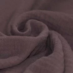Tessuto Doppia Garza Di Cotone Malva Scuro Tessuto Doppia Garza Di Cotone Malva Scuro