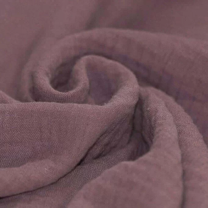 Baby Musselin Stof Gammel Mauve - (Baby Musselin Stof)