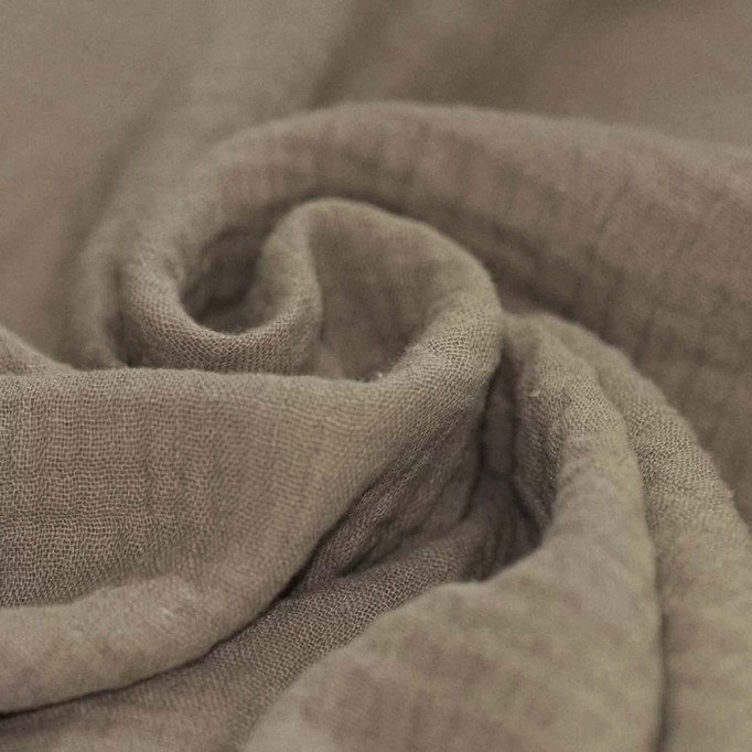 Double Gauze Fabric Taupe - (Deco Fabrics)