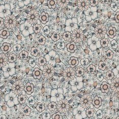Jersey Coton Impression Numérique - Beige Fleur Combinée