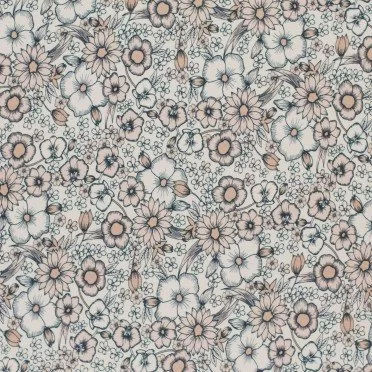 Jersey Di Cotone Stampa Digitale - Beige Fiore Combinato Jersey Di Cotone Stampa Digitale - Beige Fiore Combinato - (Jersey Di Cotone Digitale Stampata)