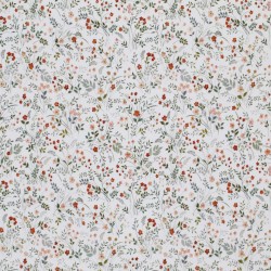 Jersey Coton Impression Numérique - Fleur Sauvage Écru