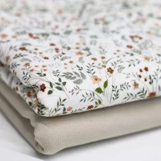 Baumwolljersey Digital - Wildblume Ecru