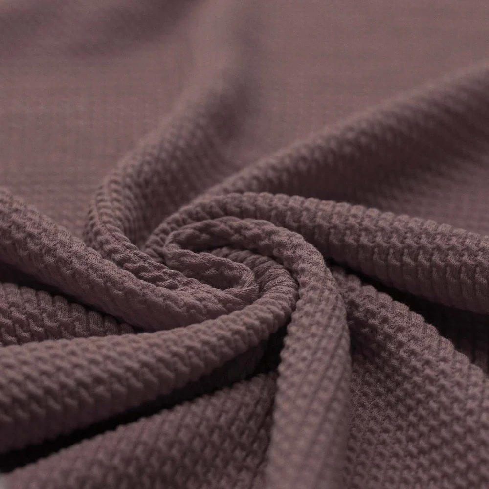 Mini Cable Jersey Fabric Dark Mauve
