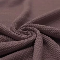 Tessuto Jersey Motivi a Treccia Mini Malva Scuro Tessuto Jersey Motivi a Treccia Mini Malva Scuro