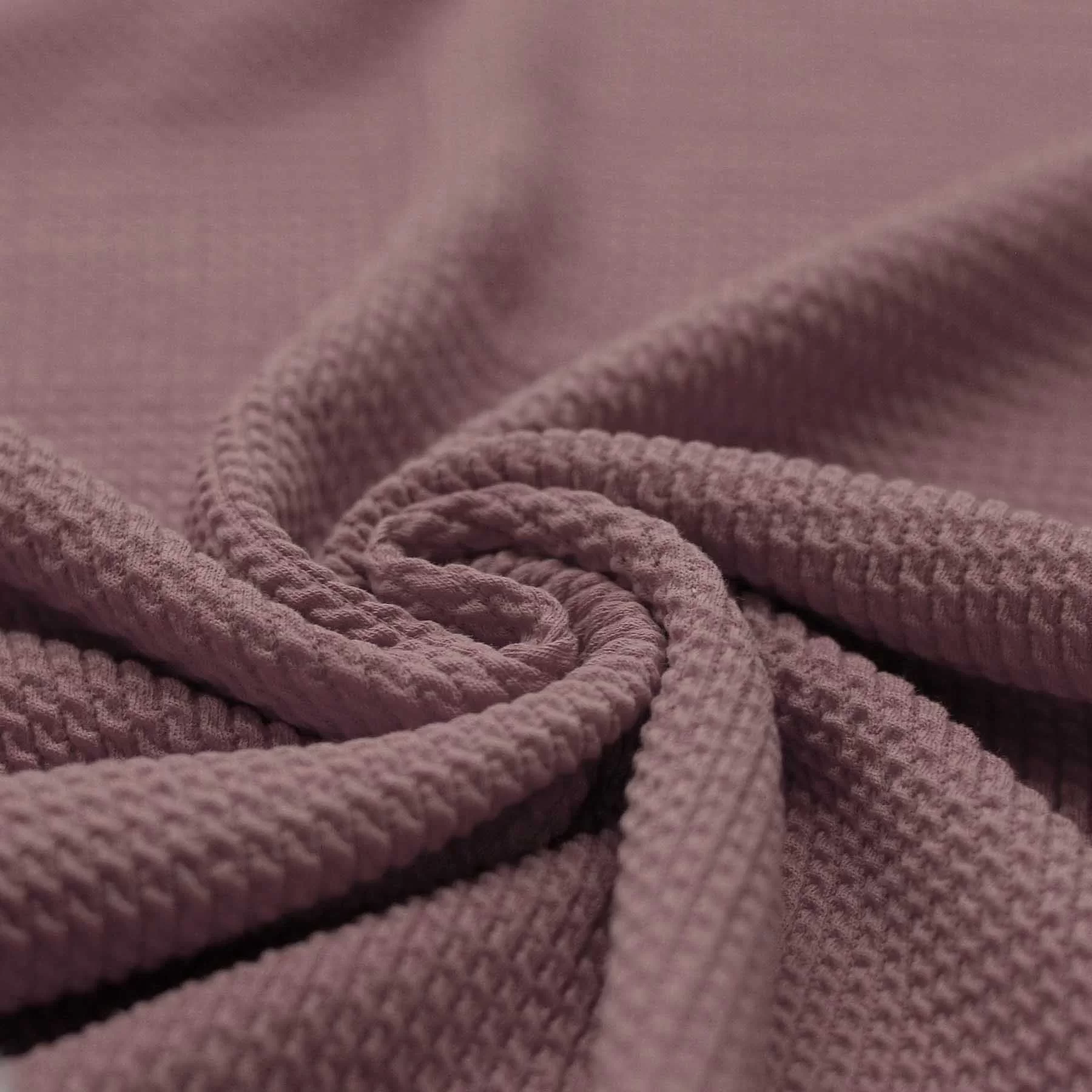 Mini Kabel Jersey Stof Oud Mauve