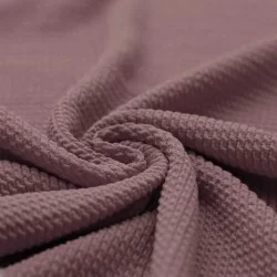 Mini Cable Jersey Fabric Old Mauve