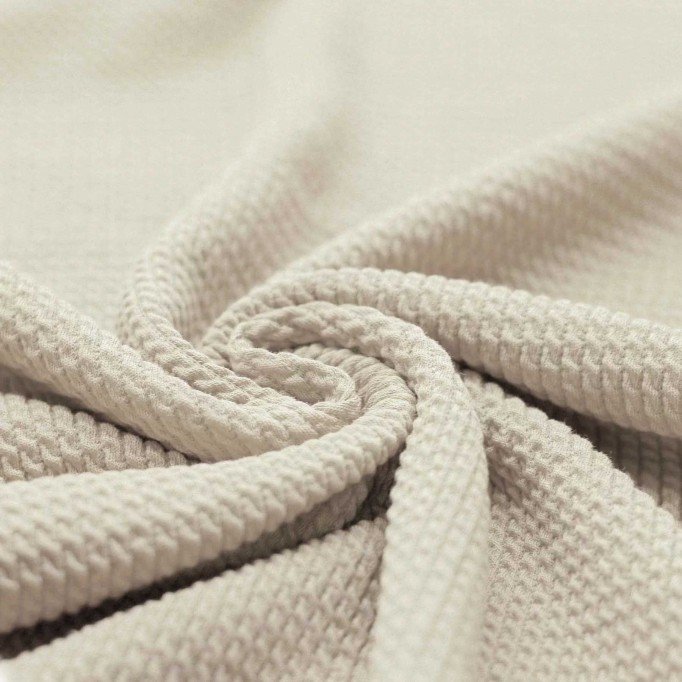 Tissu Jersey Torsadé Mini Beige Clair - (Tissus Jersey)