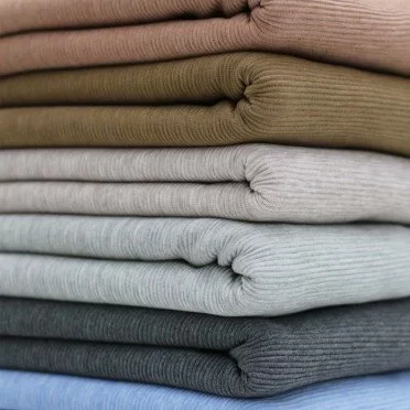 Tissu Jersey Ottoman Côte Beige Clair Melange - (Tissus Jersey)