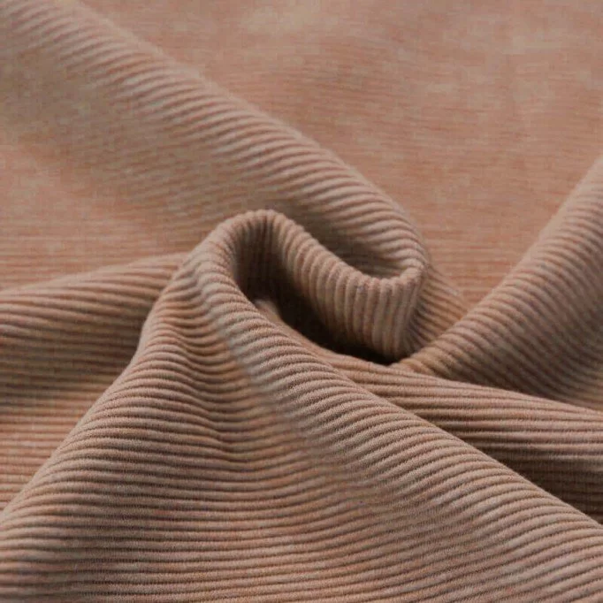 Tissu Jersey Ottoman Côte Rose Vieux Melange - (Tissus Jersey)