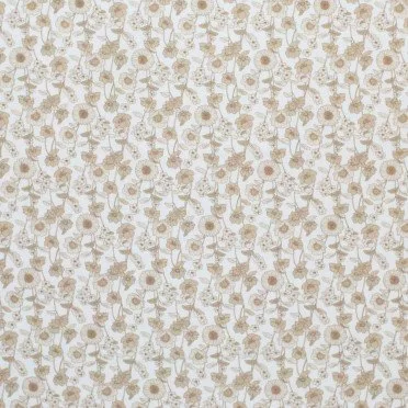 Baumwoll Popeline Digital - Beige Sonnenhut - (Baumwolle Poplin Gemustert)