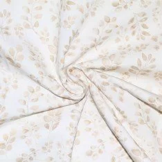 Baumwoll Popeline Digital - Beige Verlässt 