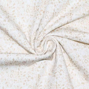 Popeline De Coton Impression Numérique - Beige Mini Léopard Popeline De Coton Impression Numérique - Beige Mini Léopard - (Coton Popeline Imprimé )