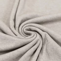 Tessuto Jersey Di Cotone Costine Beige Melange Tessuto Jersey Di Cotone Costine Beige Melange