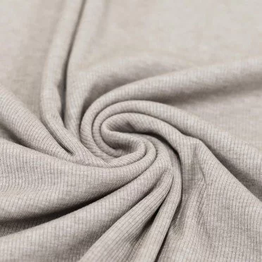 Buy rib jersey fabric beige melange? From € 4.75 p/m