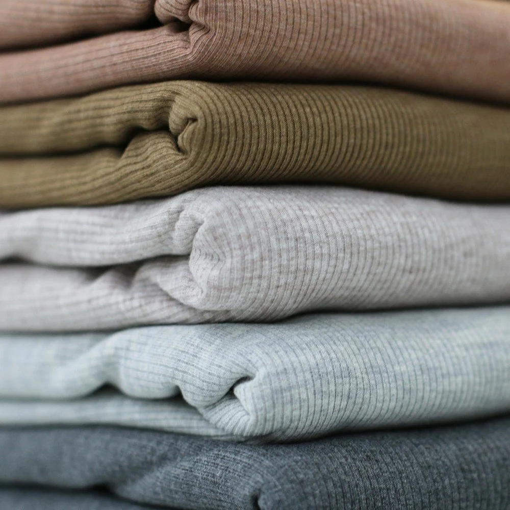 Tessuto Jersey Di Cotone Costine Grigio Chiaro Melange Tessuto Jersey Di Cotone Costine Grigio Chiaro Melange - (Jersey Tessuti)