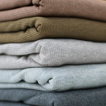 Rib Knit Jersey Fabric Light Grey Melange - (Jersey Fabrics)