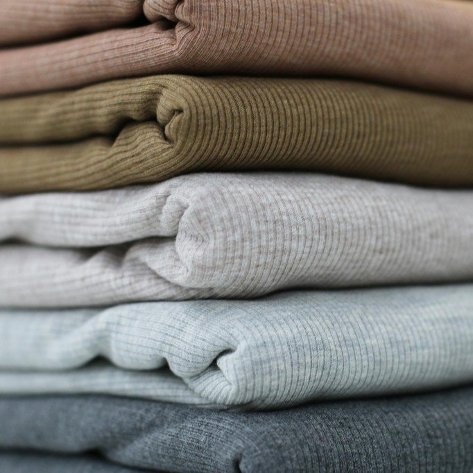 Rib Knit Jersey Fabric Old Pink Melange - (Jersey Fabrics)