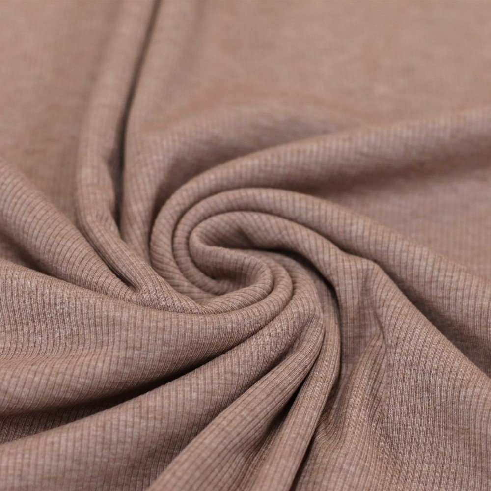 Rib Jersey Strikstof Gammel Pink Melange