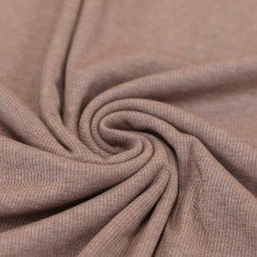 Rib Knit Jersey Fabric Old Pink Melange