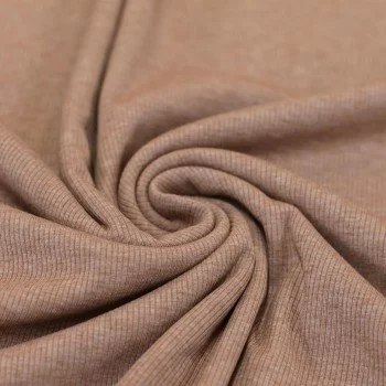 Rib Jersey Stof Oud Roze Melange Rib Jersey Stof Oud Roze Melange