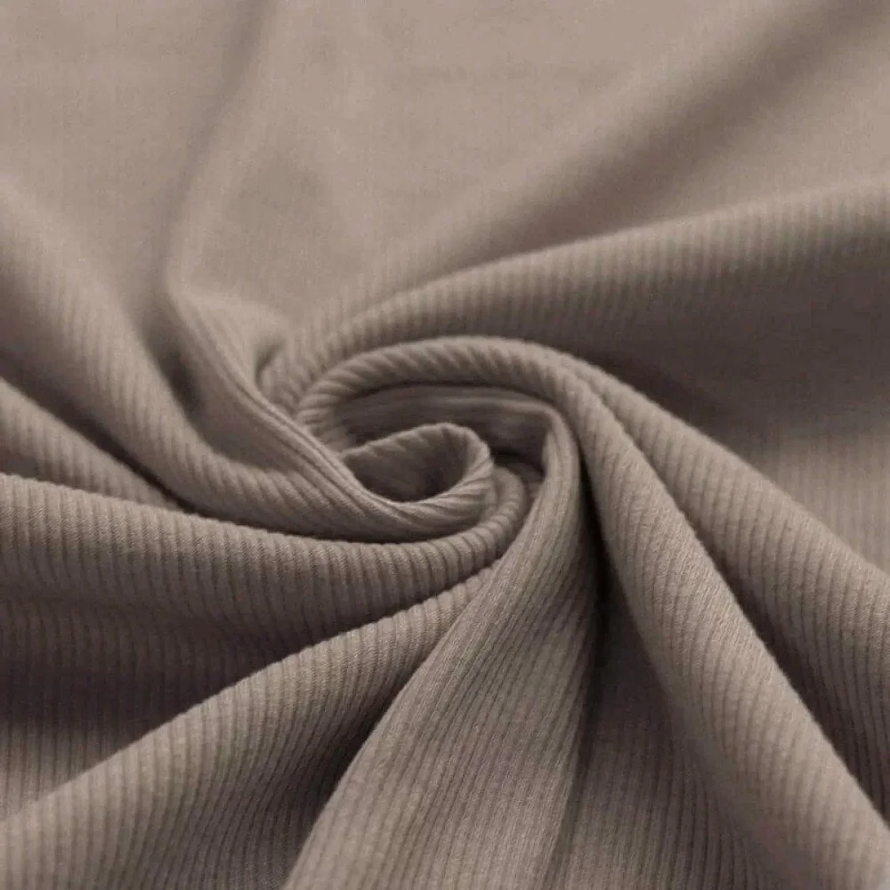 Rib Jersey Stof Taupe