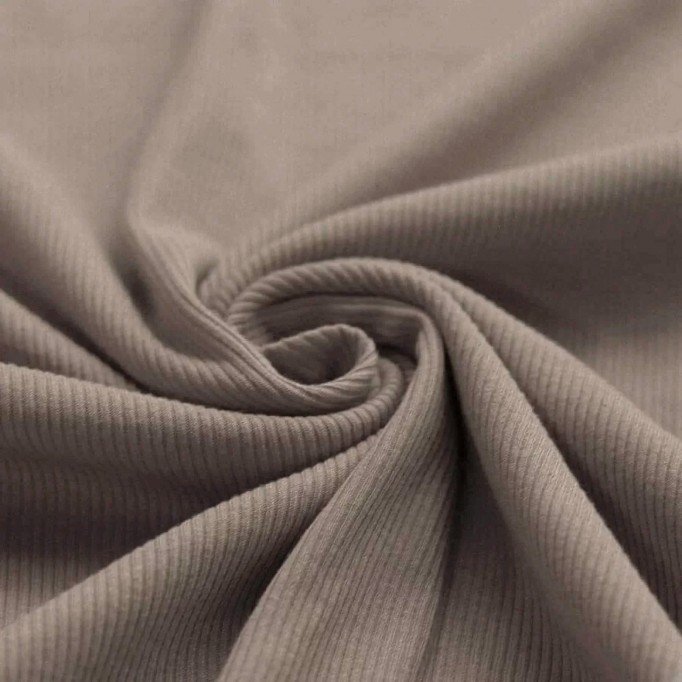 Rib Knit Jersey Fabric Taupe - (Jersey Fabrics)
