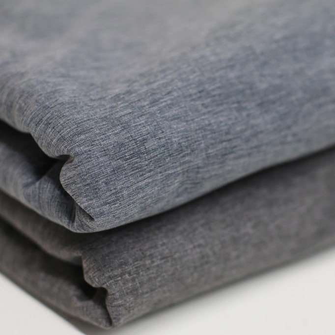 Softshell Stretch Fabric Dark Grey Melange - (Softshell Fabric)