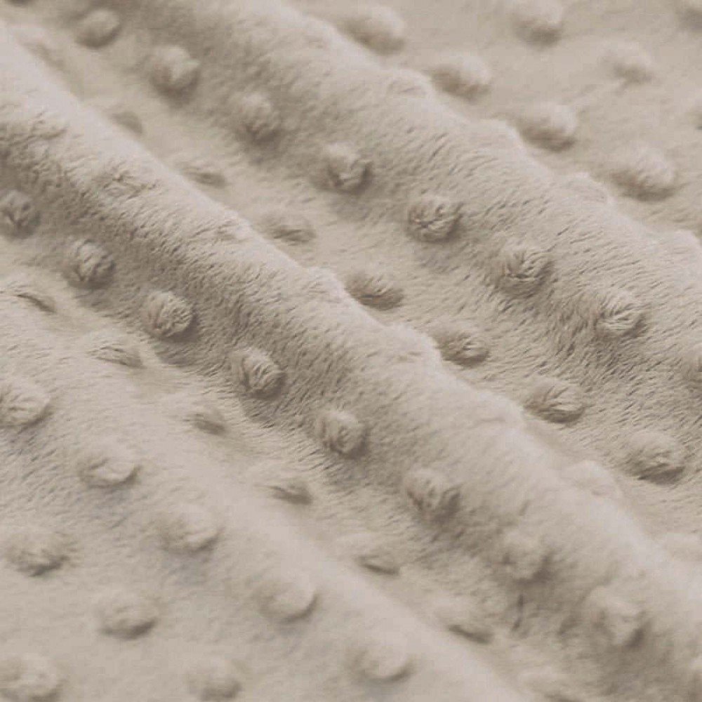Minky Fleece Stoff Dunkel Beige 