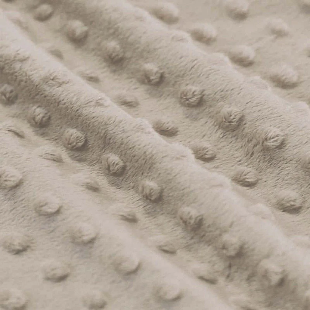Tissu Minky Polaire Beige Foncé