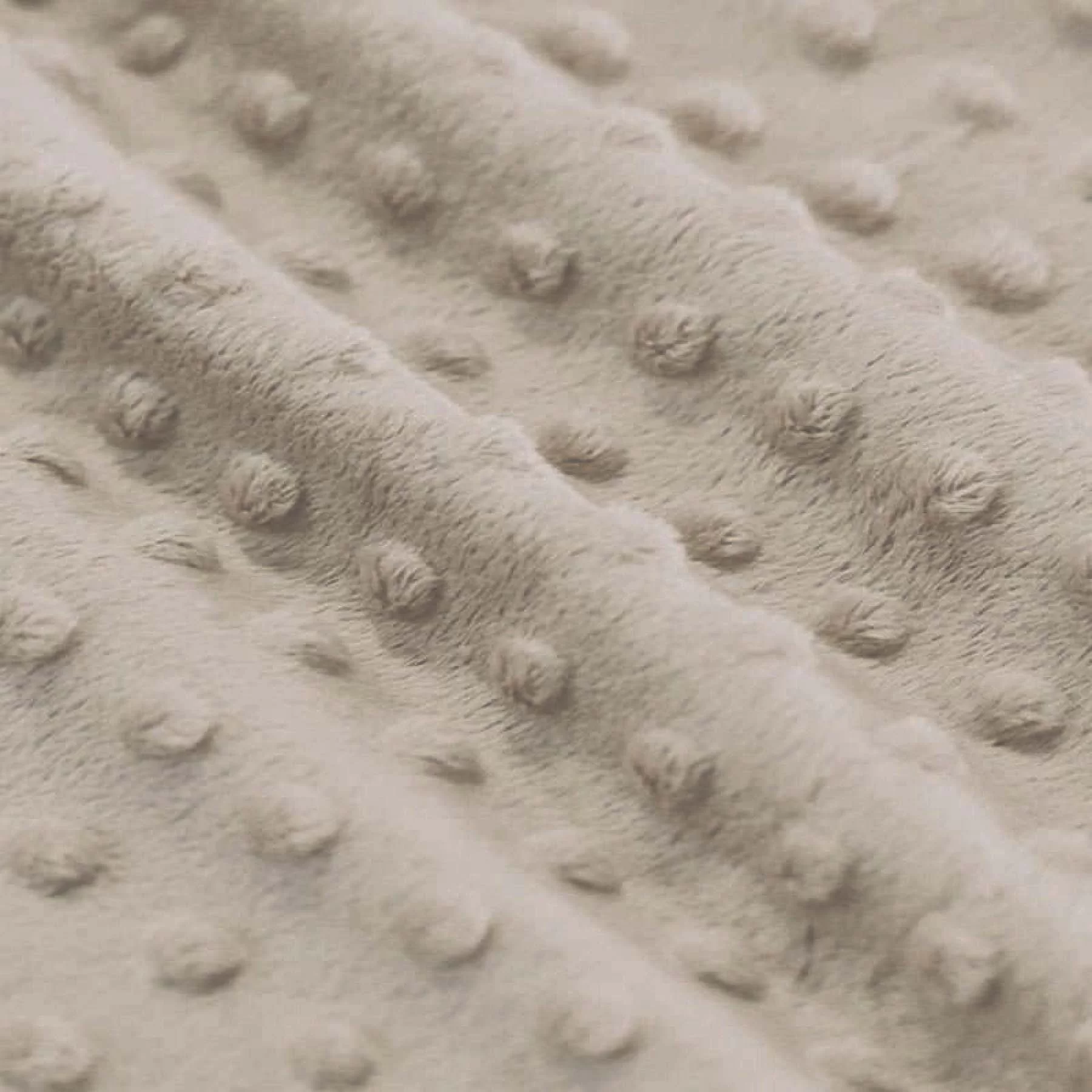 Minky Fleece Stof Donker Beige