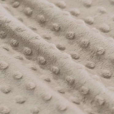 Minky Fleece Stof Donker Beige - (Minky Fleece Stof)