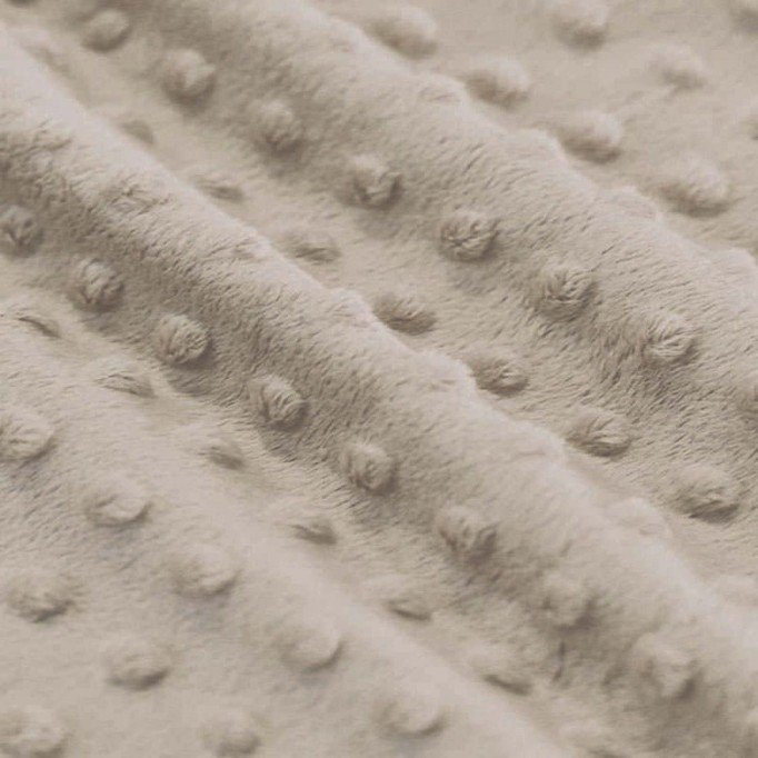 Minky Fleece Stof Donker Beige - (Minky Fleece Stof)