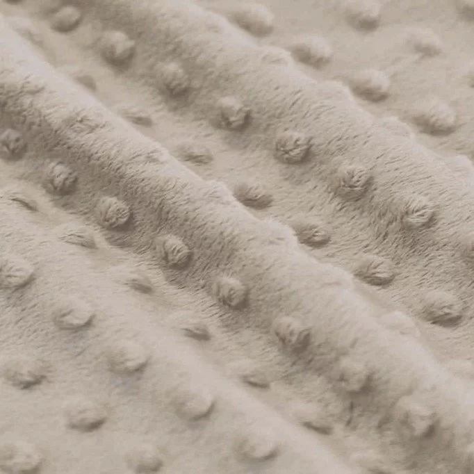 Minky Fleece Stoff Dunkel Beige  - (Minky Fleece Stoffe)