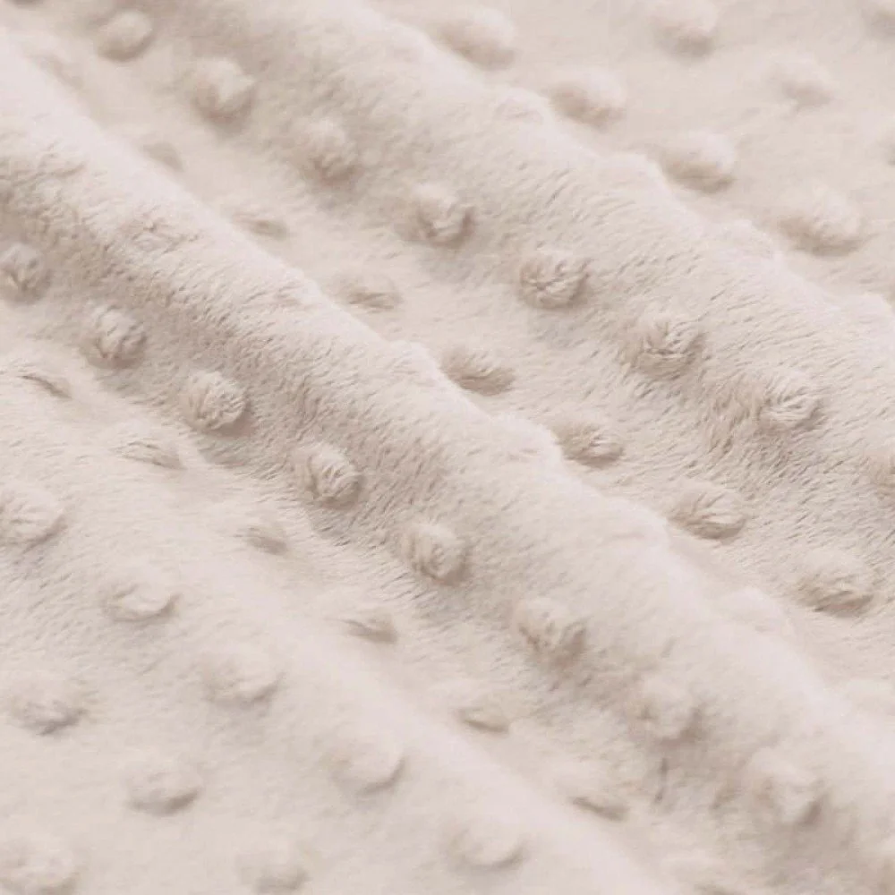 Tissu Minky Polaire Beige Clair