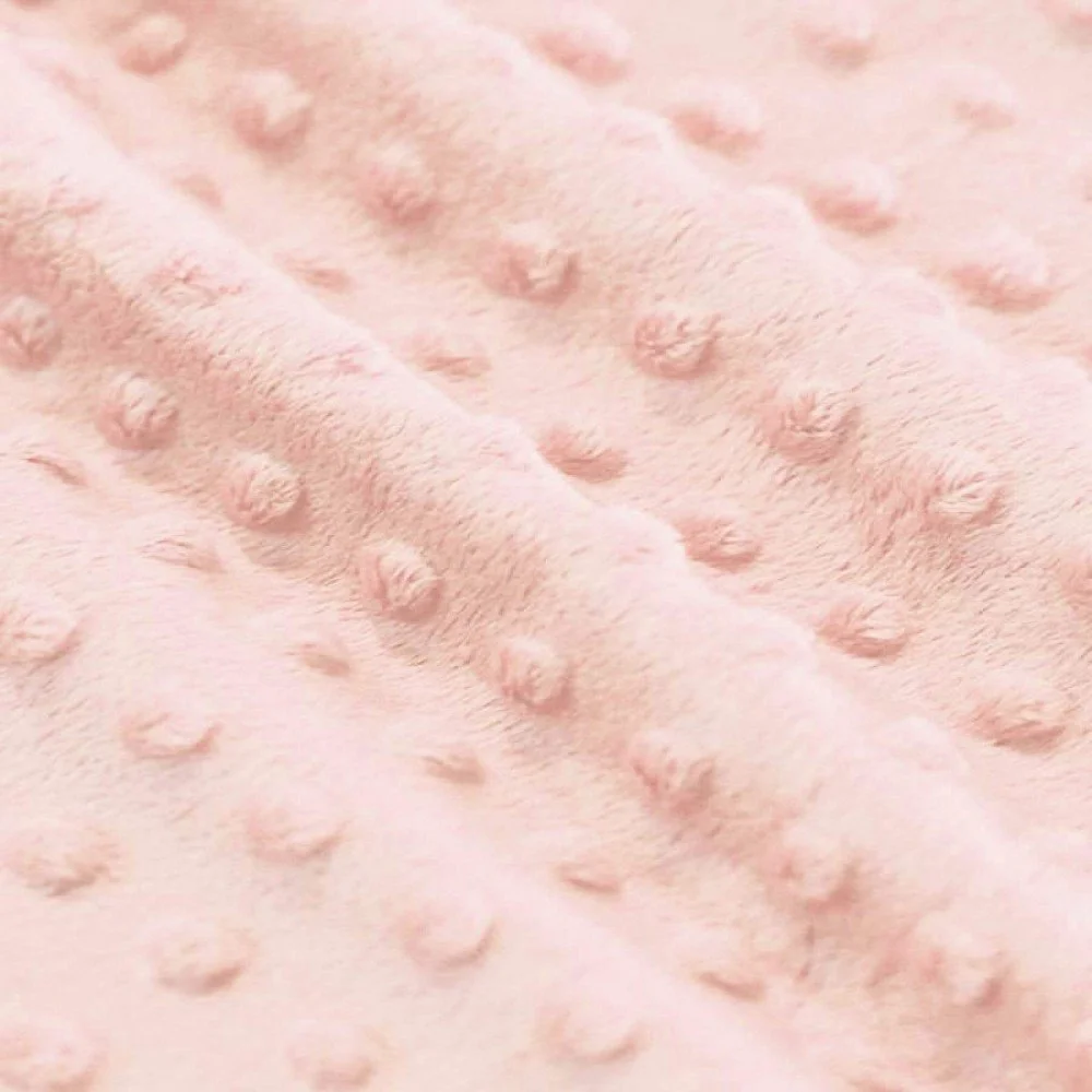 Tissu Minky Polaire Nude Rose à Pois Tissu Minky Polaire Nude Rose - (Tissu Minky a Pois)