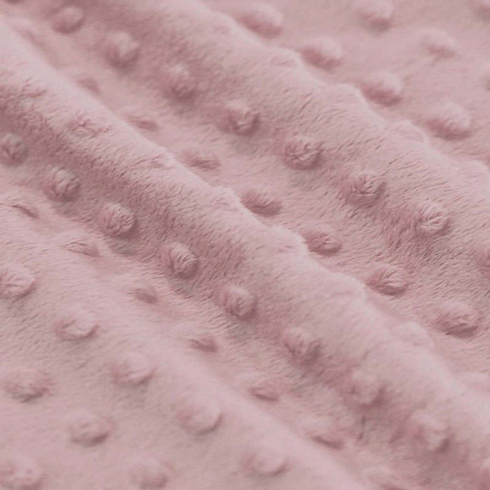 Minky Fleece Stoff Altrosa