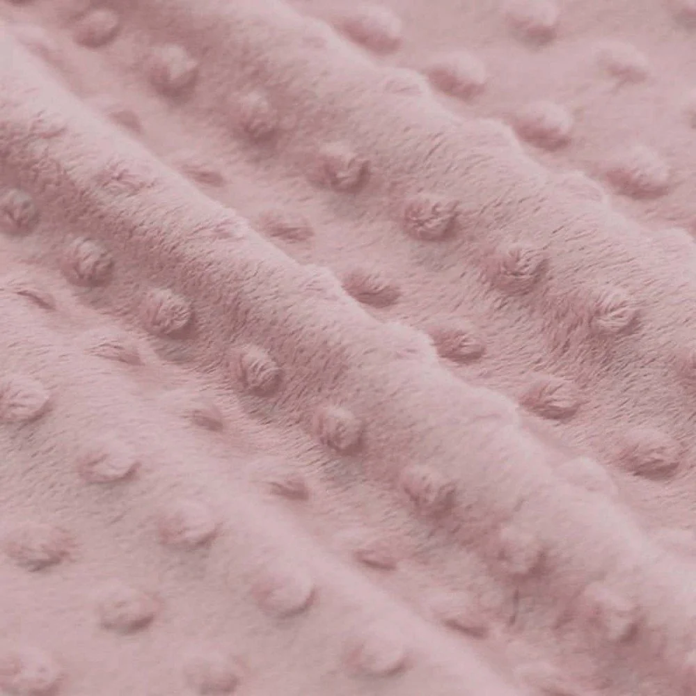Tissu Minky Polaire Vieux Rose
