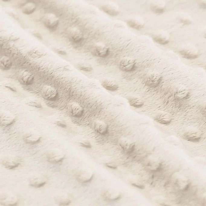 Minky Dotted Fleece Naturel Beige - (Minky Dotted Fleece)